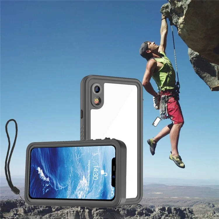 FS Series For iPhone XR Waterproof Phone Case Shockproof Underwater IP68 Clear Cover Case with Screen Protector-Cellmalls