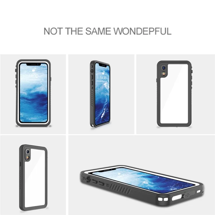 FS Series For iPhone XR Waterproof Phone Case Shockproof Underwater IP68 Clear Cover Case with Screen Protector-Cellmalls