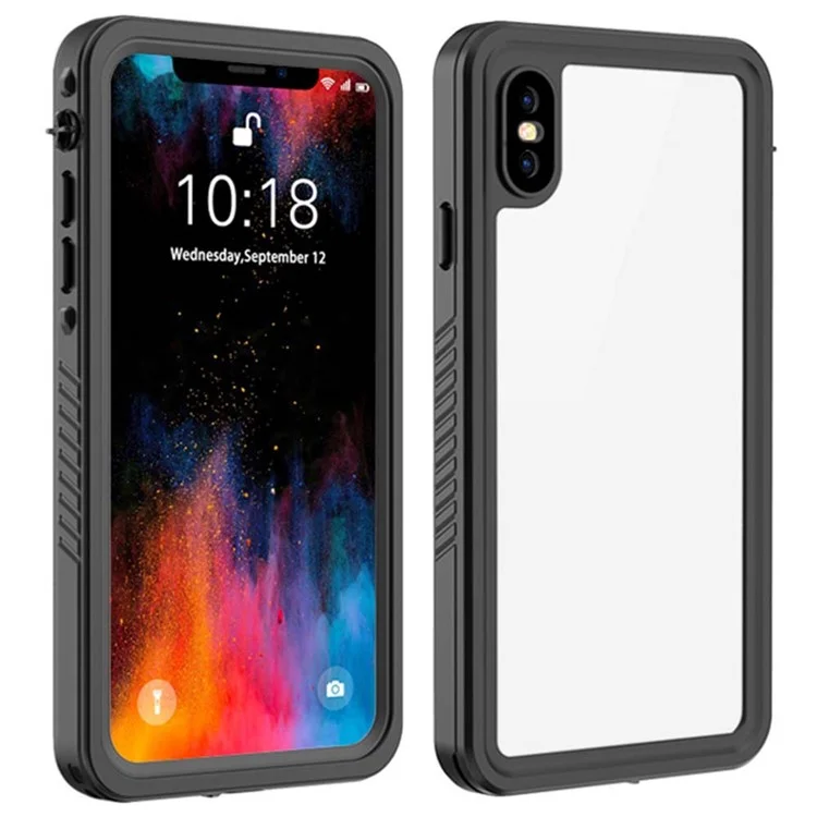FS Series For iPhone XS Max Waterproof Diving Phone Case Underwater IP68 Full Body Dustproof Clear Cover-Cellmalls