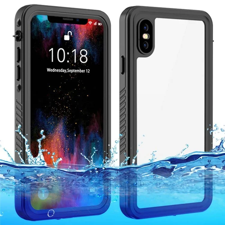 FS Series For iPhone XS Max Waterproof Diving Phone Case Underwater IP68 Full Body Dustproof Clear Cover-Cellmalls