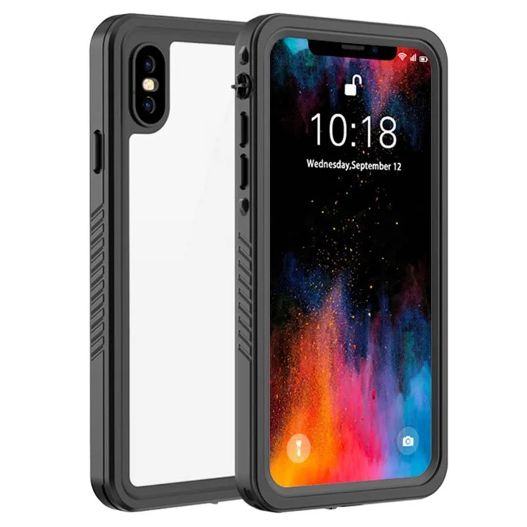 FS Series For iPhone XS Max Waterproof Diving Phone Case Underwater IP68 Full Body Dustproof Clear Cover-Cellmalls