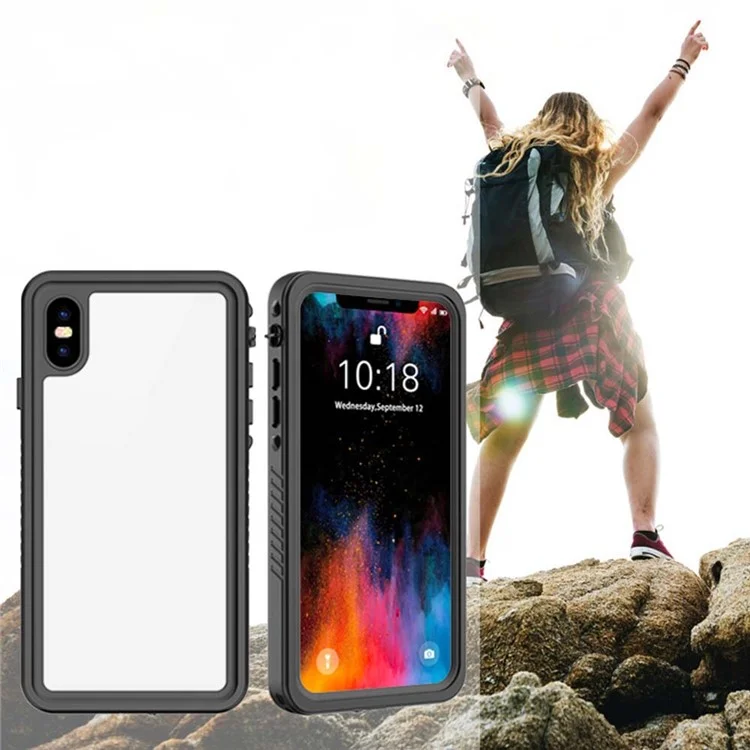 FS Series For iPhone XS Max Waterproof Diving Phone Case Underwater IP68 Full Body Dustproof Clear Cover-Cellmalls