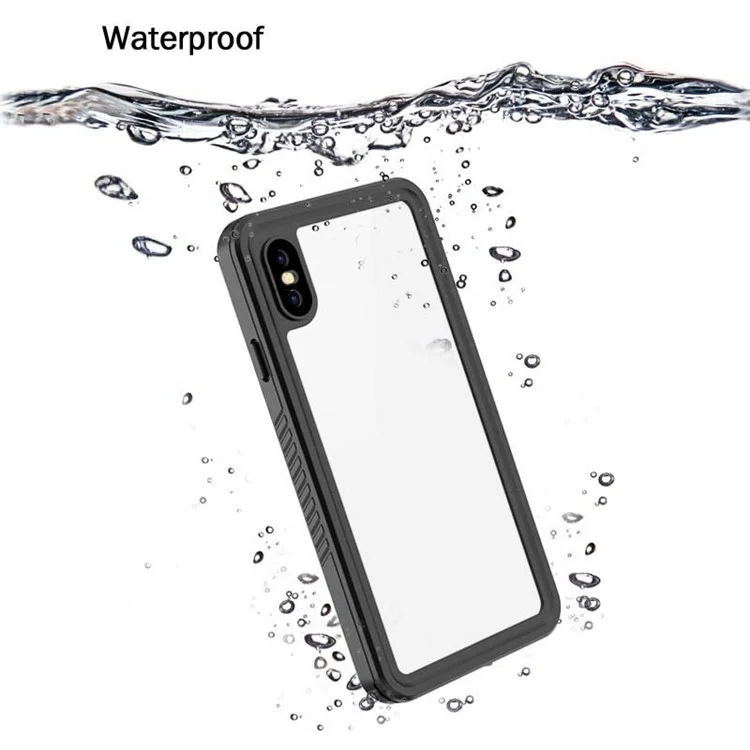 FS Series For iPhone XS Max Waterproof Diving Phone Case Underwater IP68 Full Body Dustproof Clear Cover-Cellmalls