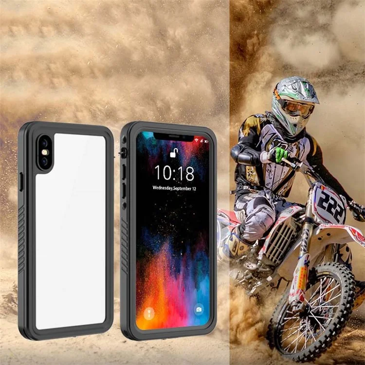 FS Series For iPhone XS Max Waterproof Diving Phone Case Underwater IP68 Full Body Dustproof Clear Cover-Cellmalls