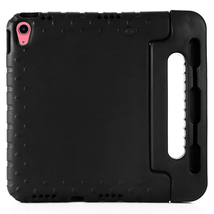 For iPad (2025) / 10.9 (2022) Protective EVA Case Anti-Fall Tablet Cover Shockproof Case with Kickstand Handle - Black-Cellmalls