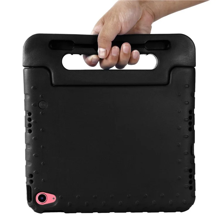 For iPad (2025) / 10.9 (2022) Protective EVA Case Anti-Fall Tablet Cover Shockproof Case with Kickstand Handle - Black-Cellmalls