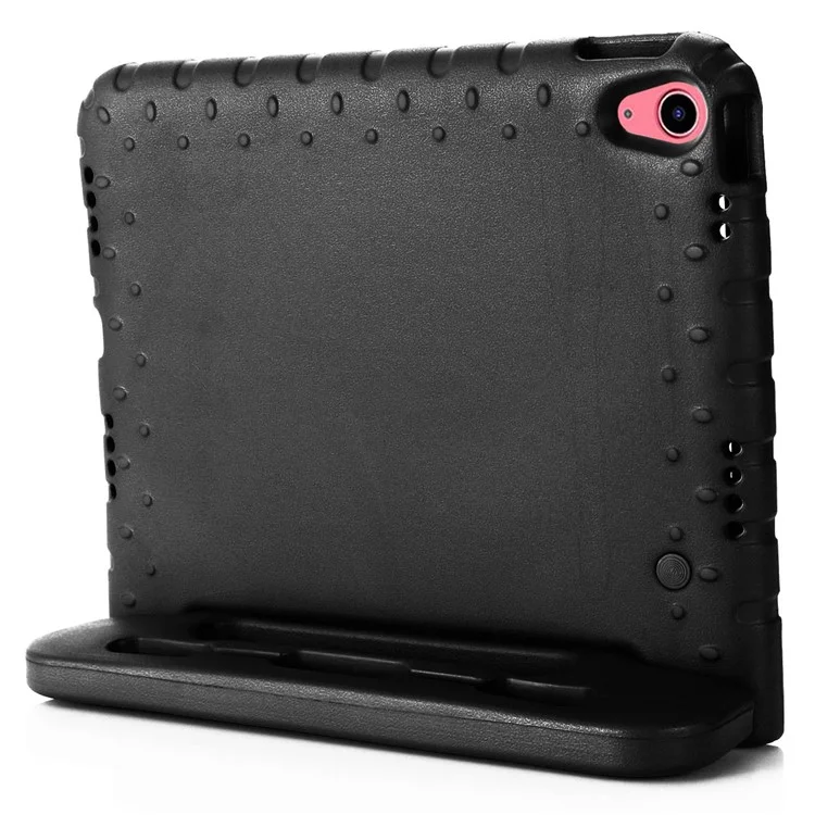 For iPad (2025) / 10.9 (2022) Protective EVA Case Anti-Fall Tablet Cover Shockproof Case with Kickstand Handle - Black-Cellmalls