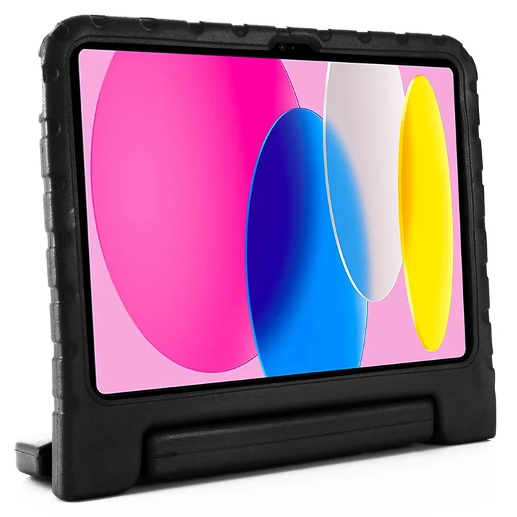 For iPad (2025) / 10.9 (2022) Protective EVA Case Anti-Fall Tablet Cover Shockproof Case with Kickstand Handle - Black-Cellmalls
