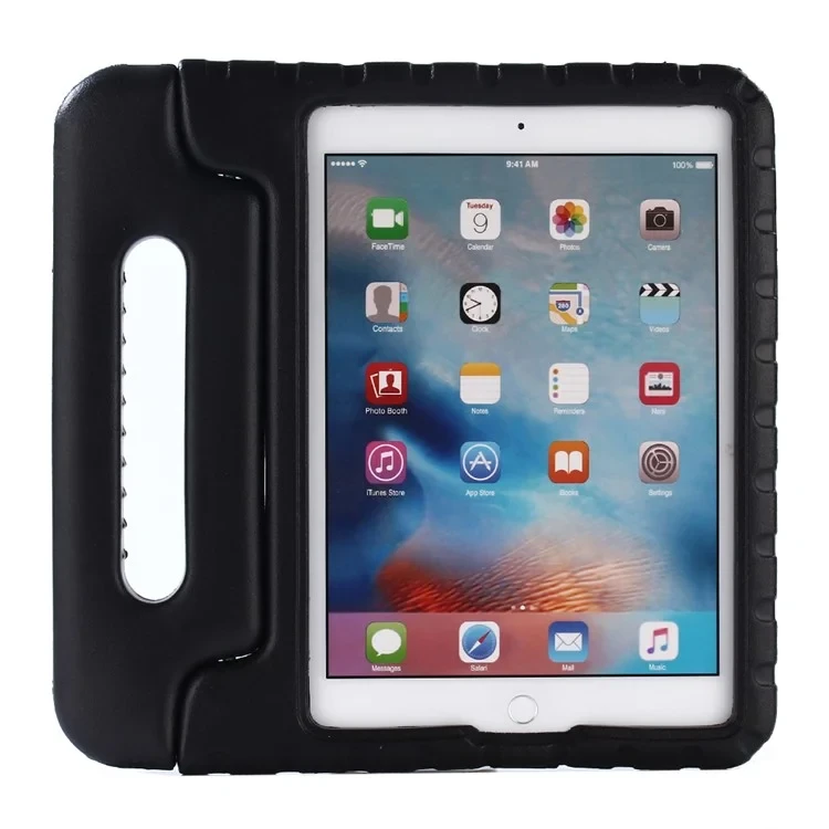 Protection Cover for iPad 9.7-inch (2018) / 9.7-inch (2017) / Air 2 / Air (2013) EVA Tablet Case with Kickstand - Black-Cellmalls