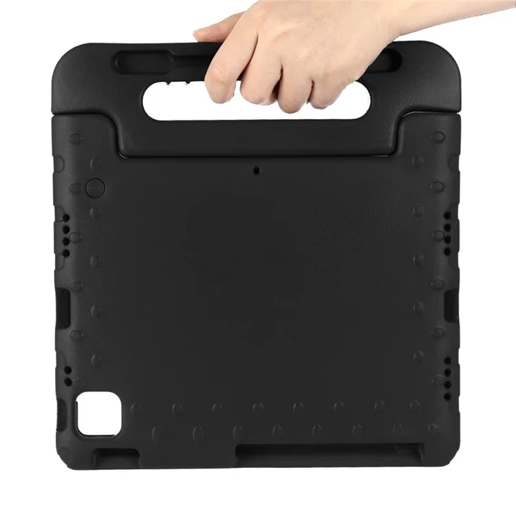 For iPad Air 11 (2025) / (2024) EVA Case Kids-Friendly Handle Tablet Cover with Kickstand - Black-Cellmalls