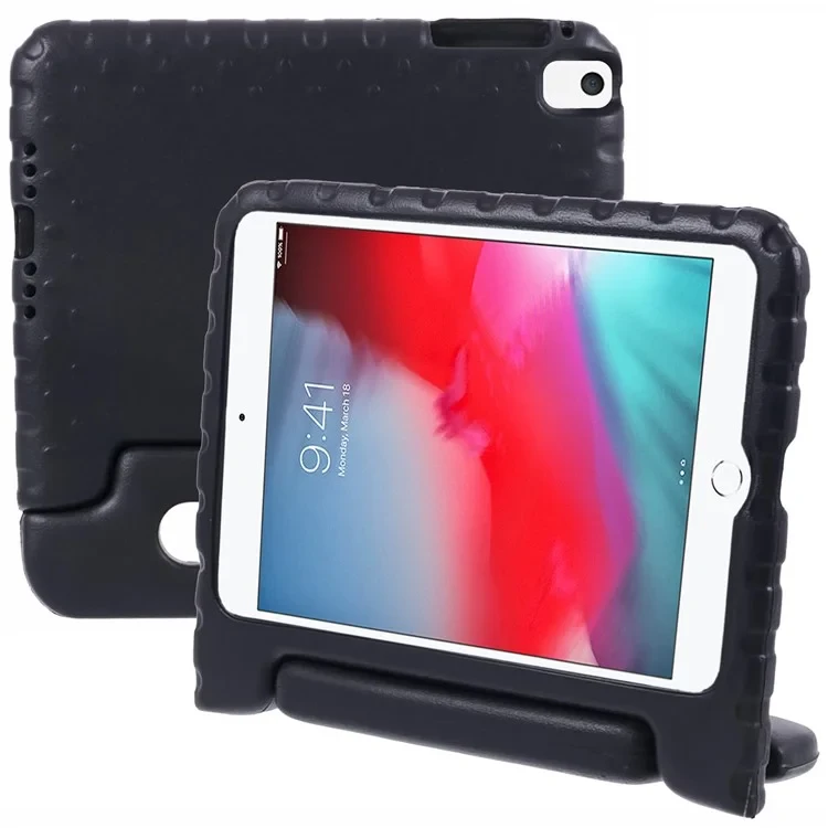 Portable Kids EVA Foam Protective Cover with Handle & Stand for iPad Mini - Black-Cellmalls