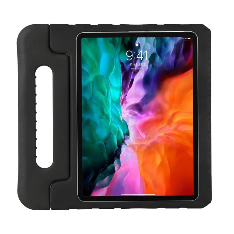 For iPad Pro 11 (2024) Tablet Case Hand Grip Kickstand EVA Protective Cover - Black-Cellmalls