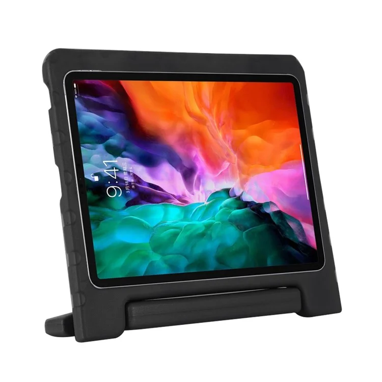 For iPad Pro 11 (2024) Tablet Case Hand Grip Kickstand EVA Protective Cover - Black-Cellmalls