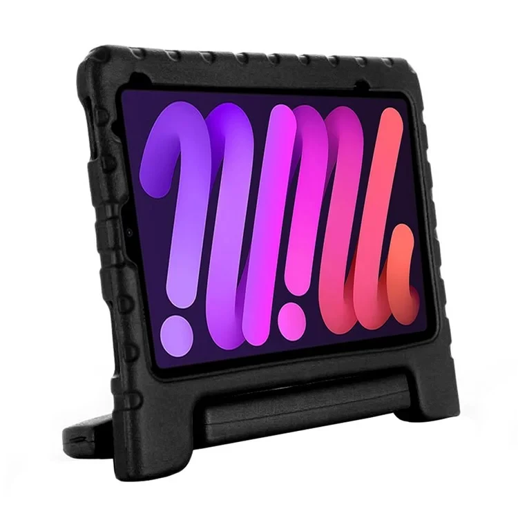 Shockproof Kickstand EVA Protective Tablet Case Cover for iPad mini (2024) / mini (2021) - Black-Cellmalls