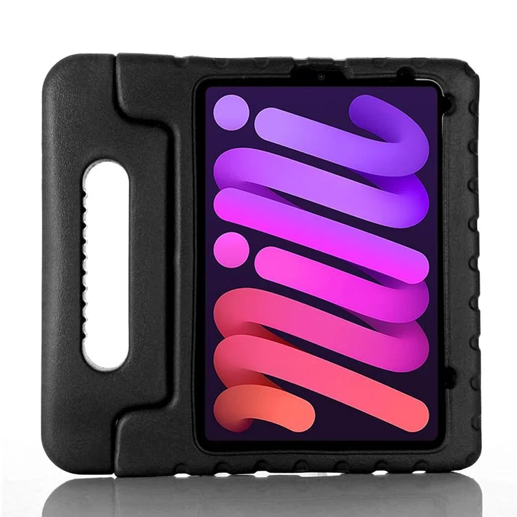 Shockproof Kickstand EVA Protective Tablet Case Cover for iPad mini (2024) / mini (2021) - Black-Cellmalls