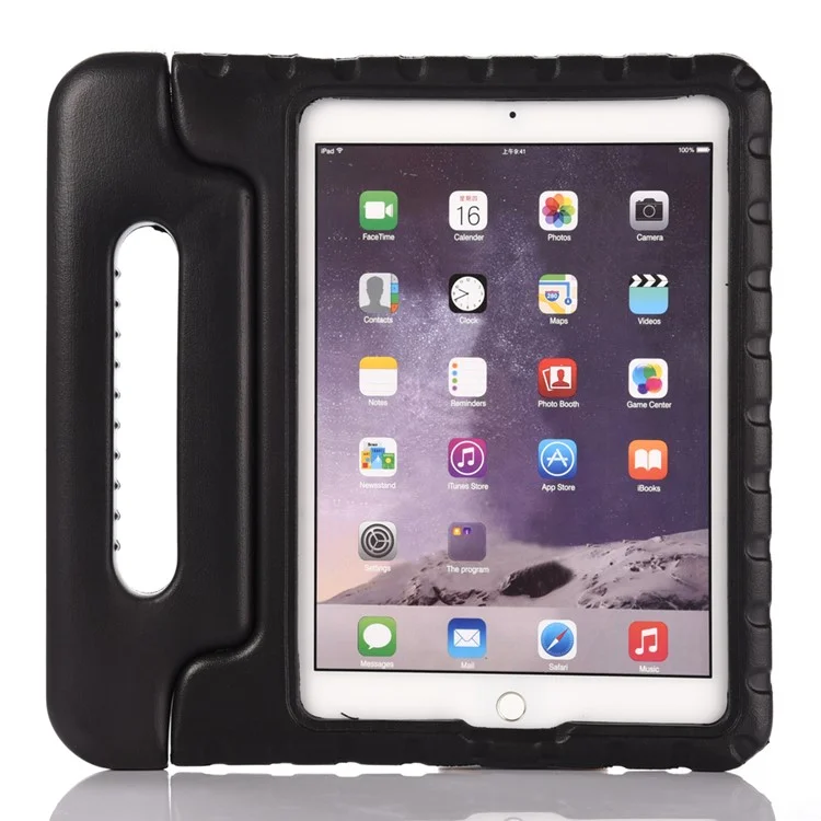 Good Hardness Drop-Resistant Shockproof Kids EVA Case for iPad Pro 9.7 inch with Handle Stand - Black-Cellmalls