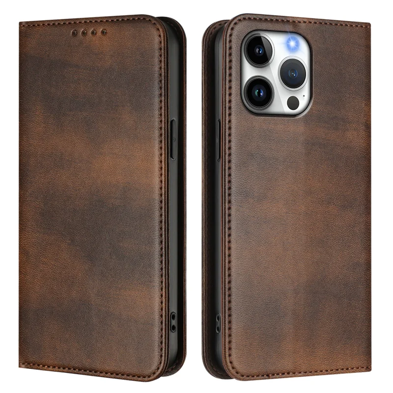 For iPhone 16 Pro Max Wallet Cases Retro Texture RFID Blocking Leather Phone Cover - Mint Green-Cellmalls