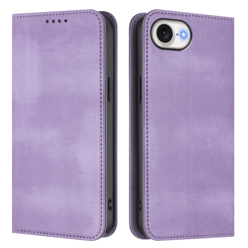 For iPhone 16e Wallet Cases Retro Texture RFID Blocking Leather Phone Cover - Mint Green-Cellmalls