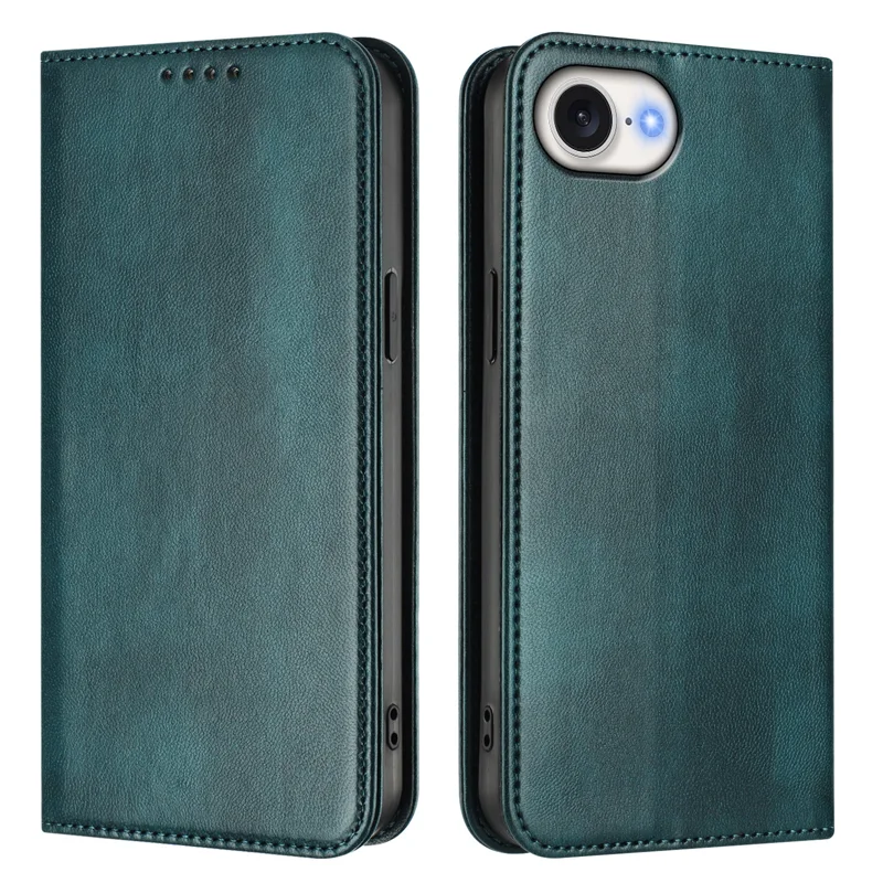 For iPhone 16e Wallet Cases Retro Texture RFID Blocking Leather Phone Cover - Mint Green-Cellmalls