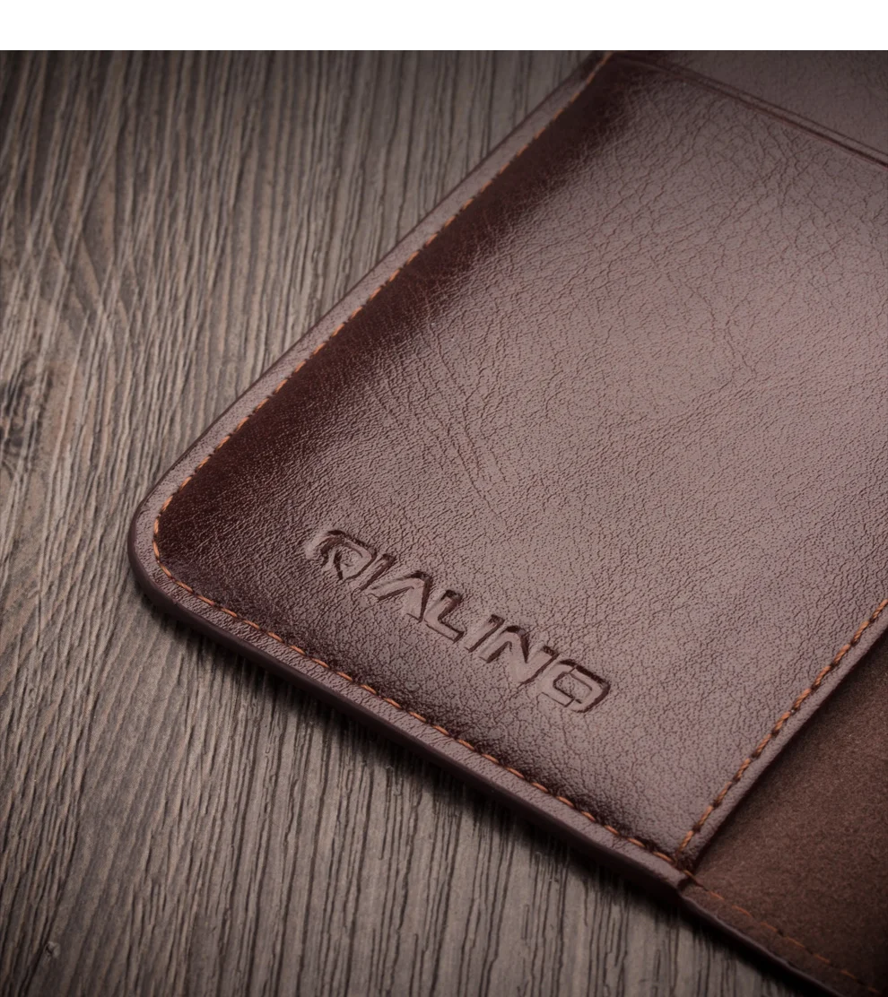 QIALINO Genuine Cowhide Leather Phone Case for iPhone XR 6.1 inch, Full Protection Folio Flip Wallet Mobile Cover - Black-Cellmalls