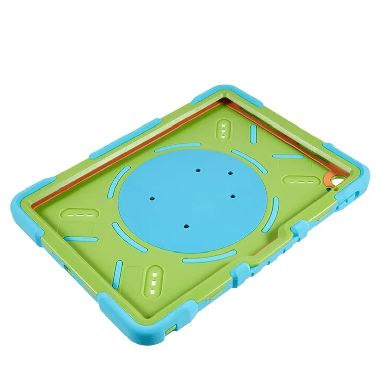 PEPKOO For iPad (2025) / 10.9 (2022) Tablet Case 360 Degree Rotation Kickstand Silicone+PC+ABS Tablet Cover - Blue-Cellmalls