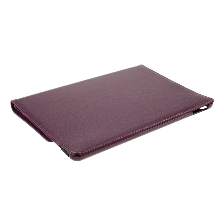 Leather Case for iPad 10.2 (2021) / (2020) / (2019) / Air 10.5 inch (2019) / Pro 10.5 inch (2017) Litchi Texture Rotating Stand Cover - Purple-Cellmalls