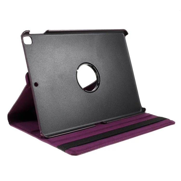 Leather Case for iPad 10.2 (2021) / (2020) / (2019) / Air 10.5 inch (2019) / Pro 10.5 inch (2017) Litchi Texture Rotating Stand Cover - Purple-Cellmalls