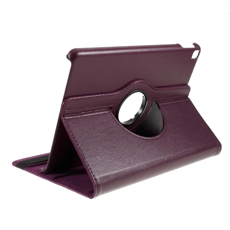 Leather Case for iPad 10.2 (2021) / (2020) / (2019) / Air 10.5 inch (2019) / Pro 10.5 inch (2017) Litchi Texture Rotating Stand Cover - Purple-Cellmalls