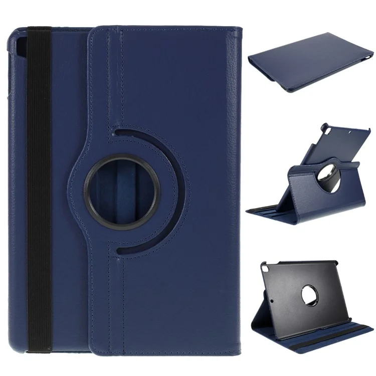 Leather Case for iPad 10.2 (2021) / (2020) / (2019) / Air 10.5 inch (2019) / Pro 10.5 inch (2017) Litchi Texture Rotating Stand Cover - Purple-Cellmalls