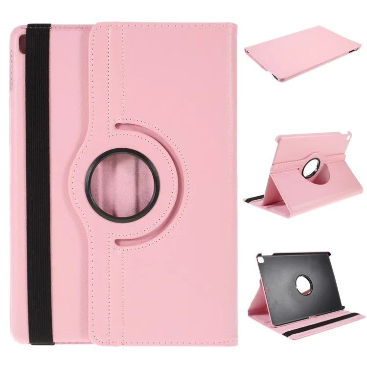 Leather Case for iPad 10.2 (2021) / (2020) / (2019) / Air 10.5 inch (2019) / Pro 10.5 inch (2017) Litchi Texture Rotating Stand Cover - Purple-Cellmalls