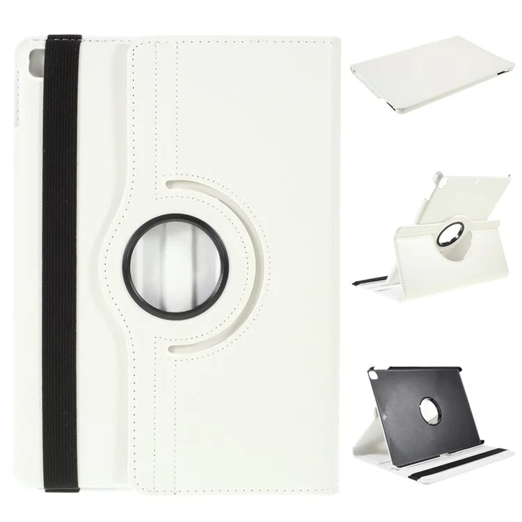 Leather Case for iPad 10.2 (2021) / (2020) / (2019) / Air 10.5 inch (2019) / Pro 10.5 inch (2017) Litchi Texture Rotating Stand Cover - Purple-Cellmalls