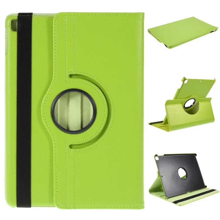 Leather Case for iPad 10.2 (2021) / (2020) / (2019) / Air 10.5 inch (2019) / Pro 10.5 inch (2017) Litchi Texture Rotating Stand Cover - Purple-Cellmalls