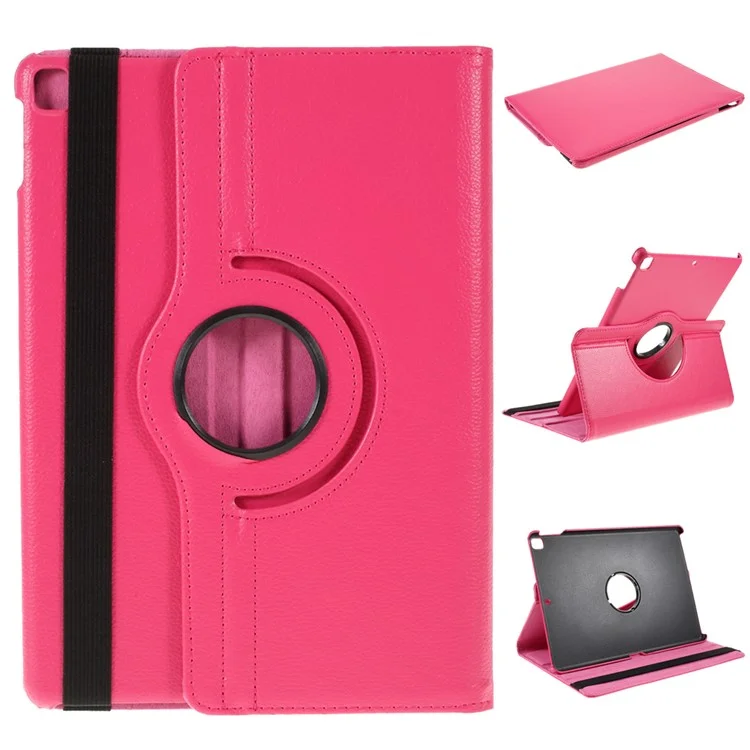 Leather Case for iPad 10.2 (2021) / (2020) / (2019) / Air 10.5 inch (2019) / Pro 10.5 inch (2017) Litchi Texture Rotating Stand Cover - Purple-Cellmalls