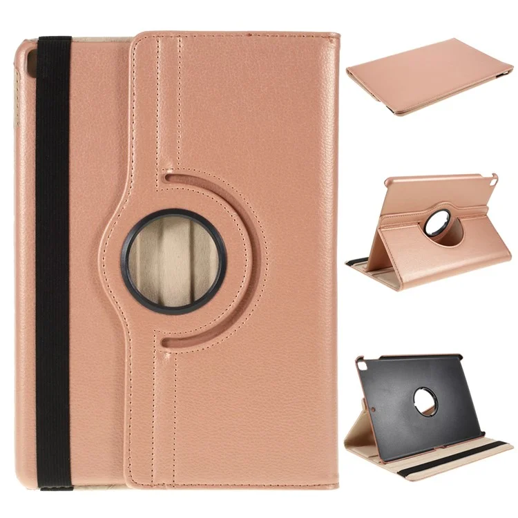 Leather Case for iPad 10.2 (2021) / (2020) / (2019) / Air 10.5 inch (2019) / Pro 10.5 inch (2017) Litchi Texture Rotating Stand Cover - Purple-Cellmalls
