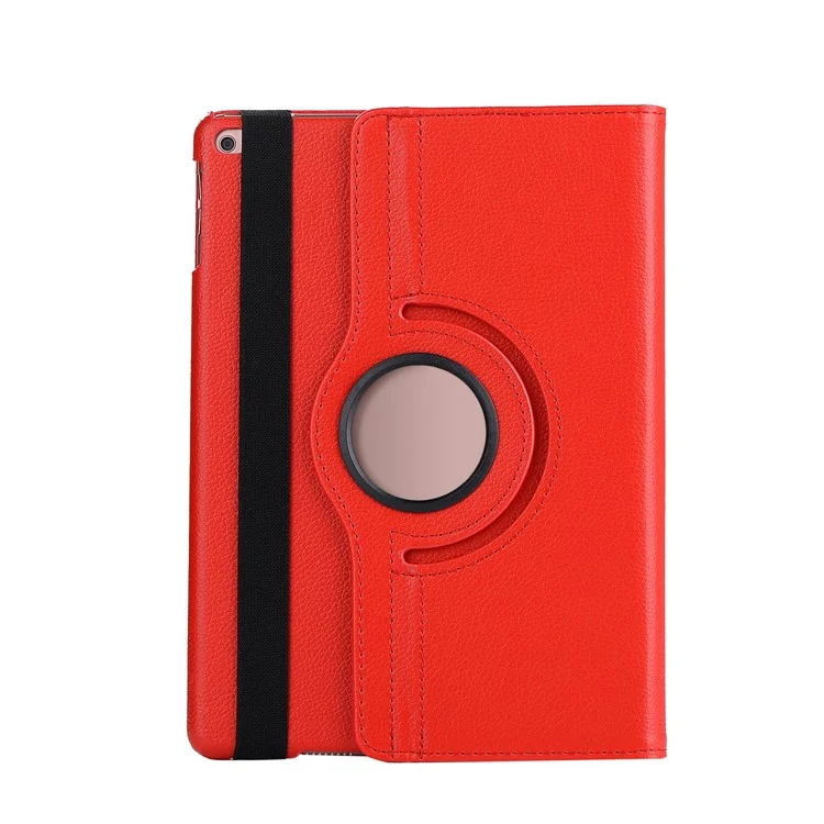 For iPad 9.7 (2018) / (2017) Litchi Texture 360 Degree Rotary Stand Smart Leather Tablet Case - Black-Cellmalls