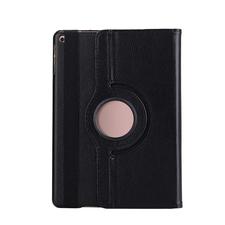 For iPad 9.7 (2018) / (2017) Litchi Texture 360 Degree Rotary Stand Smart Leather Tablet Case - Black-Cellmalls