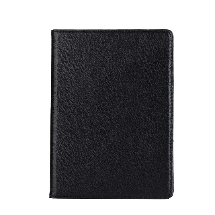 For iPad 9.7 (2018) / (2017) Litchi Texture 360 Degree Rotary Stand Smart Leather Tablet Case - Black-Cellmalls