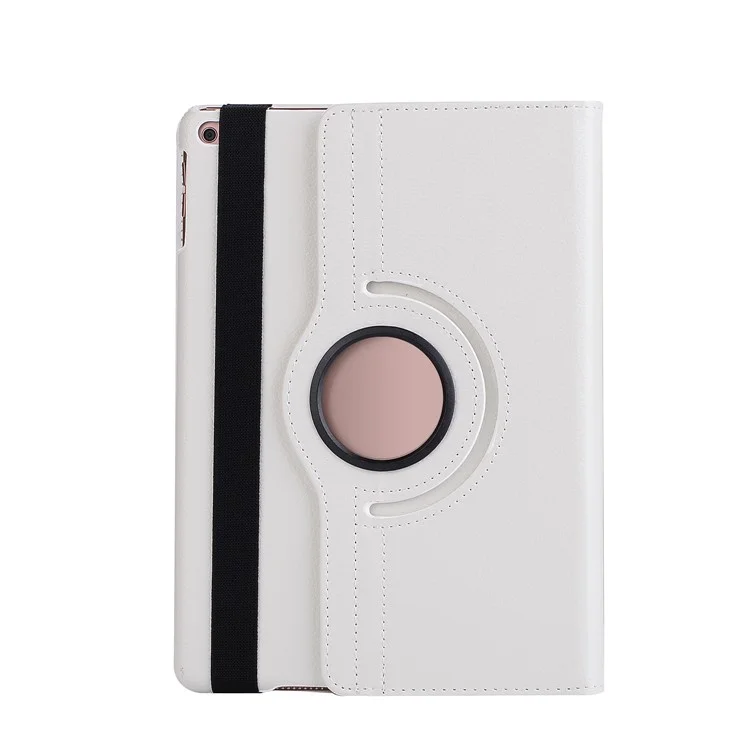 For iPad 9.7 (2018) / (2017) Litchi Texture 360 Degree Rotary Stand Smart Leather Tablet Case - Black-Cellmalls