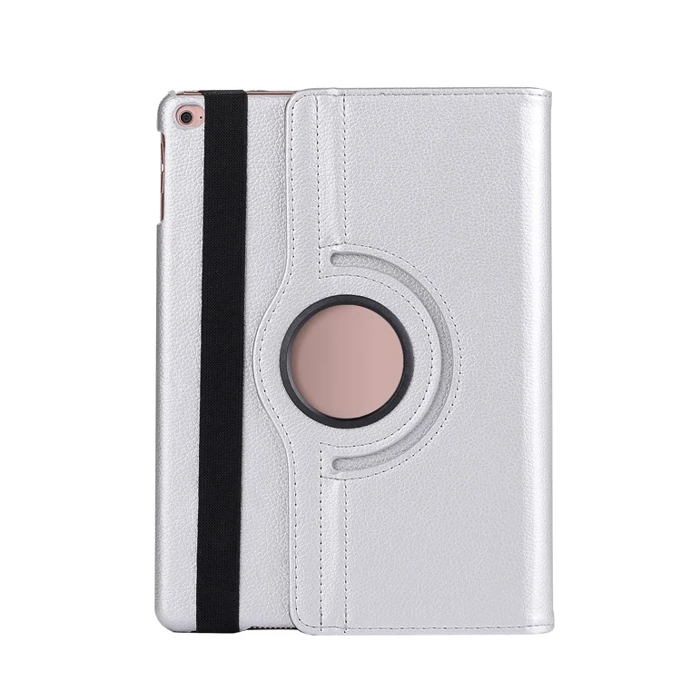 For iPad 9.7 (2018) / (2017) Litchi Texture 360 Degree Rotary Stand Smart Leather Tablet Case - Black-Cellmalls