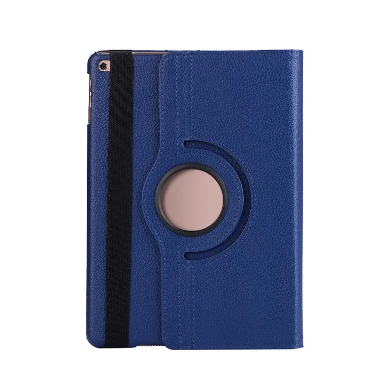 For iPad 9.7 (2018) / (2017) Litchi Texture 360 Degree Rotary Stand Smart Leather Tablet Case - Black-Cellmalls