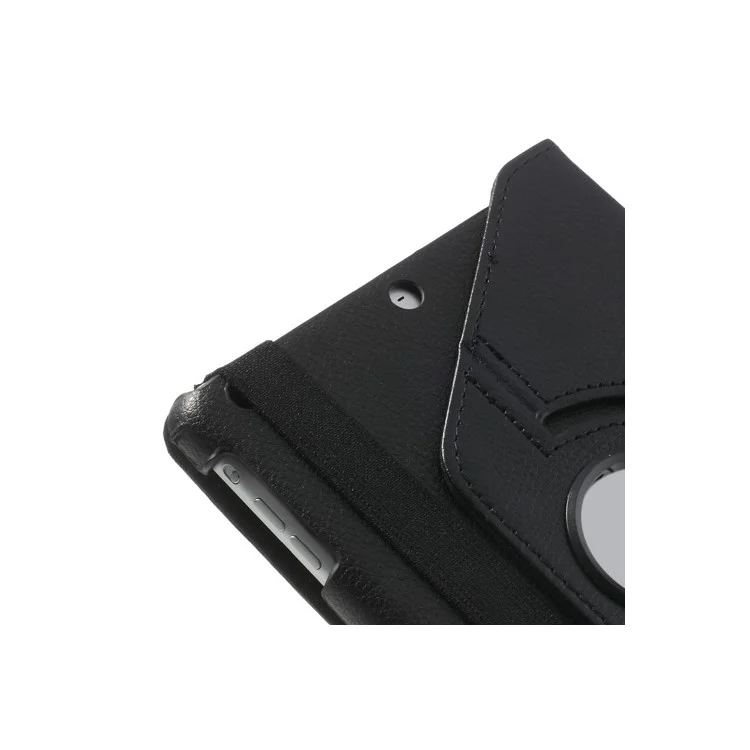 360 Rotary Stand for iPad mini / iPad mini 2 Smart Lychee Leather Case - Black-Cellmalls