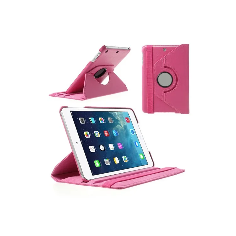 360 Rotary Stand for iPad mini / iPad mini 2 Smart Lychee Leather Case - Black-Cellmalls