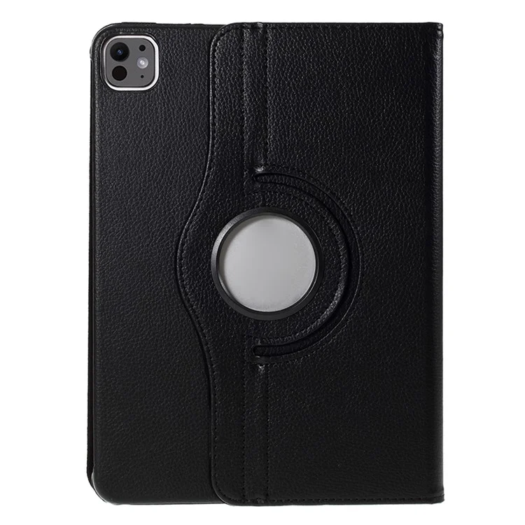 For iPad Pro 11 (2024) Case Rotating Stand PU Leather Protective Cover - Black-Cellmalls