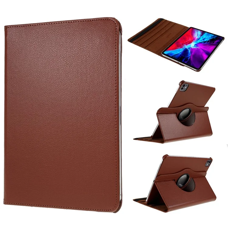 For iPad Pro 11 (2024) Case Rotating Stand PU Leather Protective Cover - Black-Cellmalls