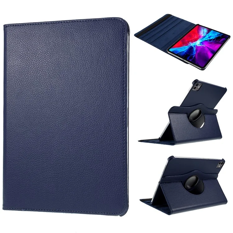 For iPad Pro 11 (2024) Case Rotating Stand PU Leather Protective Cover - Black-Cellmalls