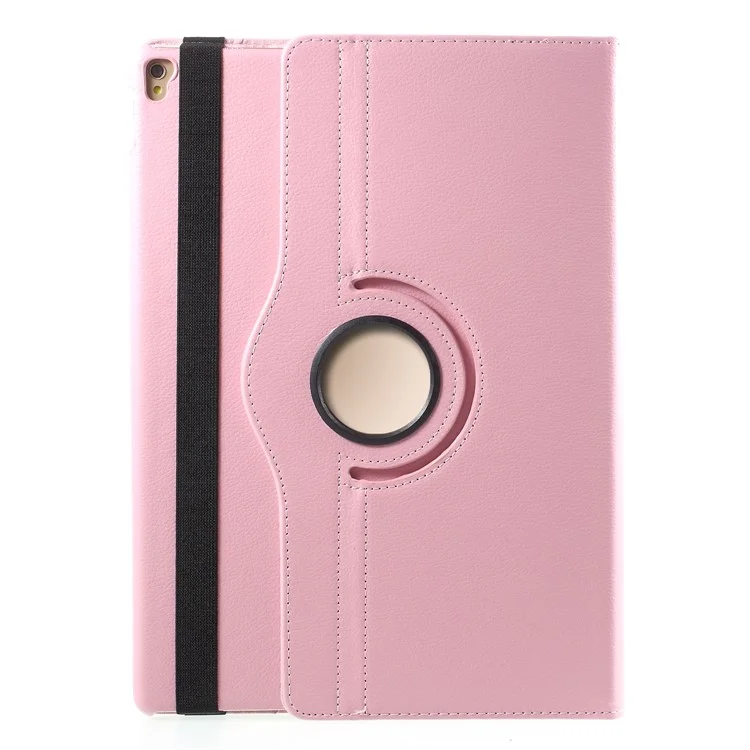 For iPad Pro 12.9-inch (2017) Litchi Texture Leather Tablet Cover 360-Degree Swivel Stand Shell - Black-Cellmalls