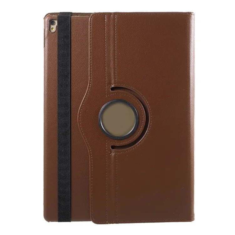 For iPad Pro 12.9-inch (2017) Litchi Texture Leather Tablet Cover 360-Degree Swivel Stand Shell - Black-Cellmalls