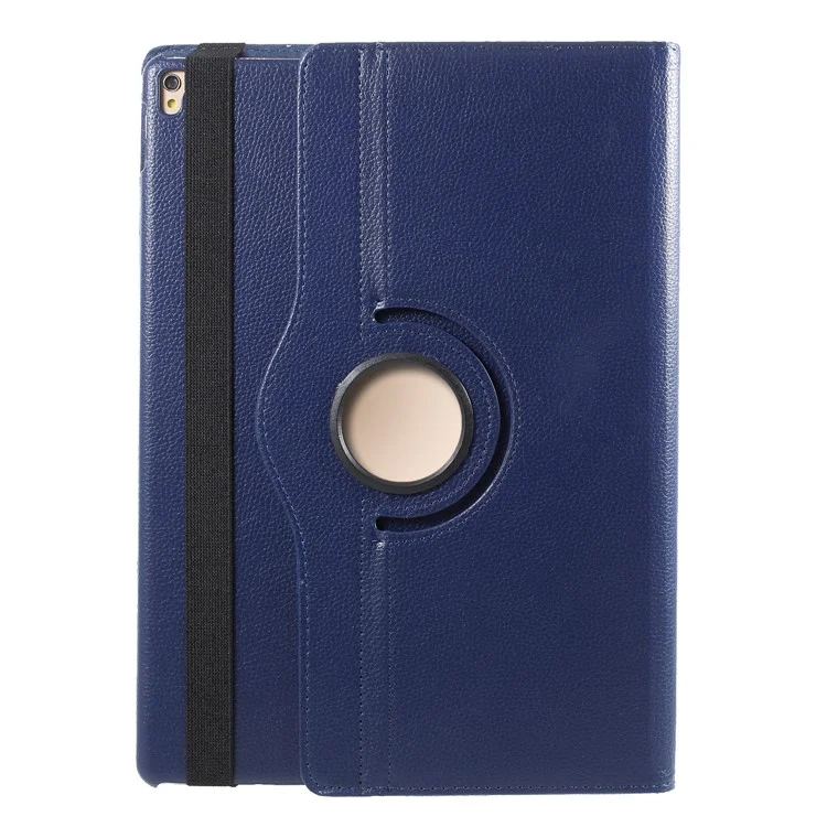 For iPad Pro 12.9-inch (2017) Litchi Texture Leather Tablet Cover 360-Degree Swivel Stand Shell - Black-Cellmalls
