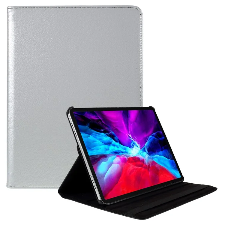 360 Rotating Stand Leather Tablet Case Protector for iPad Air 13 (2025) / (2024) / Pro 12.9 (2022) / (2021) / (2020) / (2018) - Black-Cellmalls