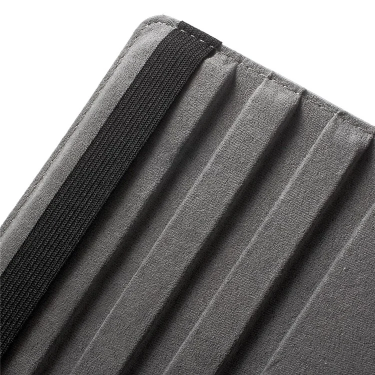 360 Degree Rotary Stand Litchi Grain Smart Leather Case for iPad Air 2 - Silver-Cellmalls